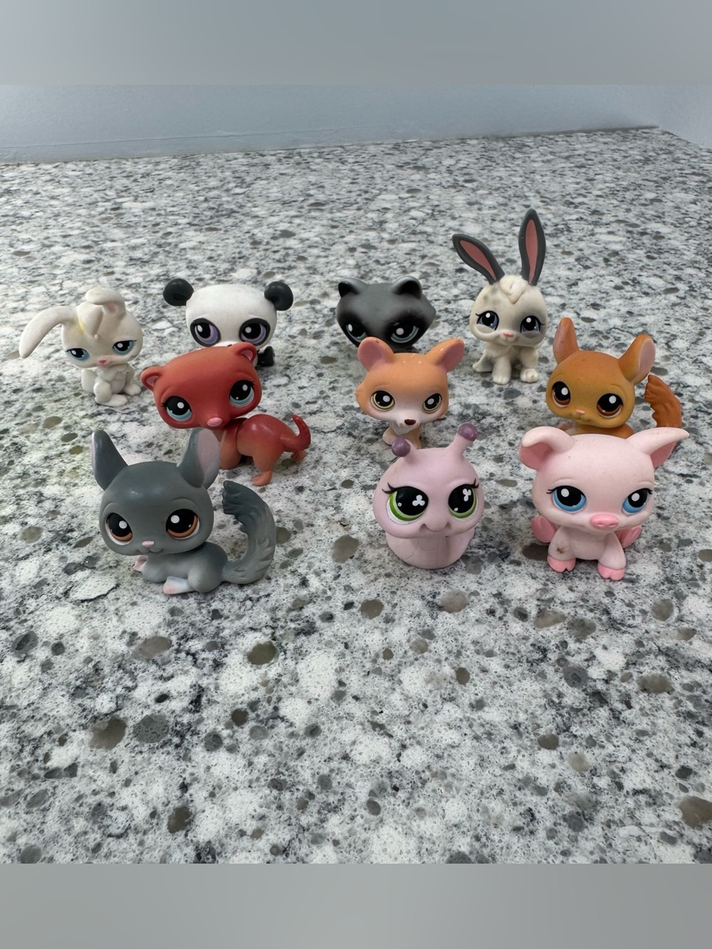 Littlest Pet Shop Lot of 10 Assortment Of Animals Authentic Hasbro Preloved